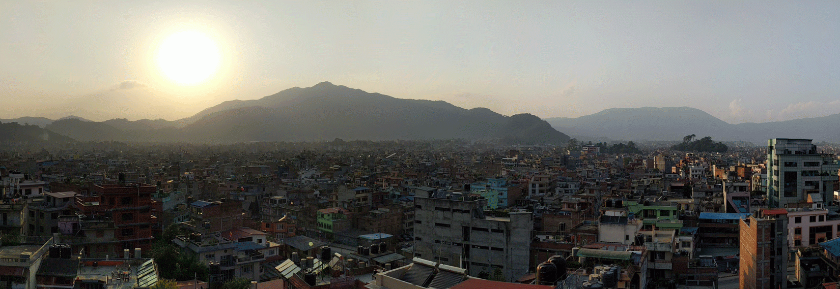 Sunrise view from Swyambhunath Stupa 